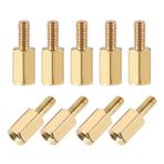 uxcell M2.5x8mm+6mm erkek-kadın pirinç altıgen PCB anakart Spacer Standoff FPV Drone Quadcopter, bilgisayar ve devre 20 adet