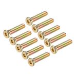 uxcell M8x35 mm Mobilya Vidası Altıgen Soket Makine Vidaları Çinko Kaplama Bağlantı Elemanları Cıvatalar Tam Dişli Karbon Çelik 10 Adet