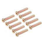 uxcell M8x45 mm Mobilya Vidası Altıgen Soket Makine Vidaları Çinko Kaplama Bağlantı Elemanları Cıvatalar Tam Dişli Karbon Çelik 10 Adet
