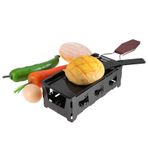 Uxsiya Raclette Izgaralar Karbon Çelik Zehirli Olmayan Siyah Kullanıma Uygun ve Erimiş Peynirleri İçin Temizlemeye Uygun