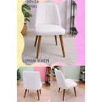 UY STYLE Büyük Boy Oval Sandalye Örtüsü,likrali ,esnekli Oval Saldalye Kılıfı Tuğla Desen 1ADET - 55 x 60 cm - Krem