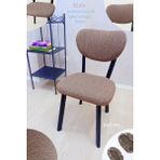 UY STYLE Jakarli Kumaş Elma Sandalye Kılıfı ,lastikli,esnekli Sandalye Örtüsü(Çubuk Desen) 1 Adet - 45 x 51 cm - Kahve