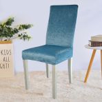 Uy Style Tekstil Uy Style Kadife Sandalye Kılıfı ,sandalye Örtüsü Lastikli , 1 Adet - Turkuaz - 35 x 50 cm