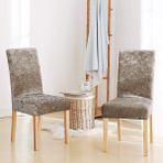 Uy Style Tekstil Uy Style Kadife Sandalye Kılıfı ,sandalye Örtüsü Lastikli , 1 Adet - Vizon - 35 x 50 cm
