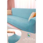 Uy Style Tuğla Desen 3kişilik Koltuk, Kanepe,çekyat Örtüsü,esnekli,likrali Koltuk Kılıfı - 180 x 230 cm - Mint