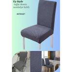Uy Style Tuğla Desen Sandalye Örtüsü,likrali,esnekli Sandalye Kılıfı 1 Adet - 35 x 50 cm - Antrasit
