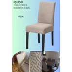 Uy Style Tuğla Desen Sandalye Örtüsü,likrali,esnekli Sandalye Kılıfı 1 Adet - 35 x 50 cm - Vizon