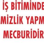Uyarı Levhası İş Bitiminde Temizlik Yapmak Mecburidir "1202"