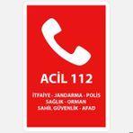 Uyarı Levhası - Önemli Telefonlar - 16x24 Cm - Beyaz Foreks Üzeri Baskı