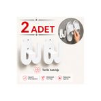 UYART HOME 2 Adet Metal Terlik Askılığı Duvar Tipi | Banyo, Balkon ve Antre İçin Terlik Tutucu