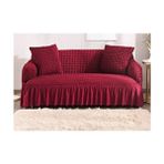 Uygar Home Bürümcük Lastikli Kanepe Örtüsü Likralı Koltuk Örtüsü Tek 3'lü/ Çekyat Örtüsü Bordo - 180 x 230 cm