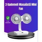 uygun 720° Döner Çift Taraflı Masaüstü Vantilatör – USB Şarjlı Sessiz Fan popüler