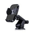 UYGUN ELEKTRONİK Otomatik Klipsli Araba Telefon Tutucu Ayarlanabilir Cam Ve Torpido Için Yüksek Kalite Tutucu, Vakumlu Uzayan Araç İçi Telefon Tutucu Ayarlanabilir Akrobat,Tek Tuşla Açılır Kanatlar