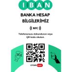 Uygun Kart Banka Hesap Bilgi Iban Kartı Nfc ve Karekod Özellikli