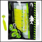 Uyguna-Yakala 1,5G 45Mm -10 Adet Silikon Kurt Yem Uv Silikon - Karides Kokulu-Fluo Yeşil -1002-Fg