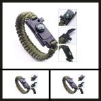 Uyguna-Yakala 9595 Haki Pusulali Bicakli Paracord Bileklik-Mlz.221
