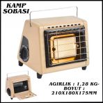Uyguna-Yakala Bej Kamp Sobası Portatif -B-606-Bj