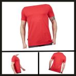 Uyguna-Yakala Kirmizi (600400) Alpinist Basic Erkek Pamuklu T-Shirt-Tsh.445