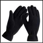 Uyguna-Yakala Siyah Polar Eldiven - Unisex - 4002-S