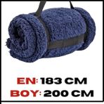 Uyguna-Yakala Televizyon Battaniyesi Peluş Polar Lacivert-Mlz.305
