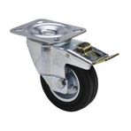 Uygur Kauçuk Tablalı 100 mm 2 Adet Frenli Servis Tekeri