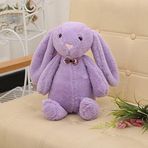 Uyku Arkadaşım PAPYONLU Uzun Kulak Bunny Peluş Tavşan 65 cm (Mor)