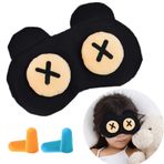 Uyku maskesi, BSITSSS uyku maskesi, kadın, erkek, çocuk 3D göz maskesi, uyku maskesi, eğlenceli uyku gözlüğü, uyku maskesi, yumuşak ve nefes alan ışık, engelleyici uyku maskesi, ayarlanabilir kayışlı (B)