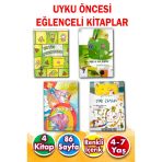Uyku Öncesi Eğlenceli Hikayeler Seti – 4 Kitap 86 Sayfa Renkli İçerik 4-7 Yaş Çocuk Kitapları