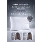 Uykuva SleepCarbonMaker™ Statik Elektrik Atıcı Ortopedik Visco Yastık 60*40*13 Daha Düz, Daha Sağlıklı Saç - 60 x 40 x 13 cm - Beyaz