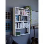 Uysal Furniture Modern Tasarımlı Beyaz 5 Raflı Kitaplık 104 x 55 cm Geniş Depolama Alanı