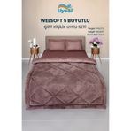 UYSAL WELSOFT AKFİL ÇİFT KİŞİLİK UYKU SETİ 195x215 GÜL KURUSU