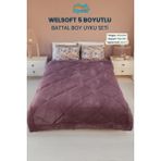 Uysal Yorgan Welsoft 5 Boyutlu Battal Boy Uyku Seti - Koyu Gül Kurusu