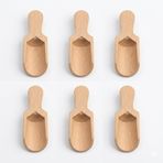 Uyt Life 6 Adet Ahşap Baharat Kaşığı Seti - Doğal Kayın Ağacı Küçük Boy Baharat Ölçeği, Tuz, Şeker İçin Dekoratif Mutfak Gereçleri - 7 cm Mini Ahşap Baharat Küreği