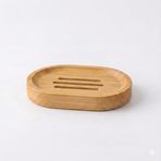 Uyt Life Doğal Bambu Ahşap Sabunluk | Su Süzgeçli Katı Sabun Altlığı | Banyo ve Mutfak Lavabosu İçin Çevre Dostu Minimalist Banyo Aksesuarı | Uzun Ömürlü Sabun Kabı