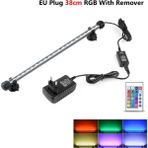 Uzak Stil ile 38CM Rgb Sualtı Balık Lambası cm Akvaryumlar Ab Fiş 220V LED Su Geçirmez Balık Tankı Işık Dekorasyon Aydınlatma Bitki Ab Güç Kontrolü (Yurt Dışından) - Akvaryum Işığı