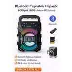 Uzak Store Bluetooth Taşınabilir Hoparlör KTX-1057 RGB Işıklı | USB & Micro SD Destekli | Yüksek Ses Gücü