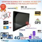 Uzaktan İzlemeli 10.1 İnç Dokunmatik 4 Kanal 4G Gps Bsd Kör Nokta Uyarı Sistemli Monitör
