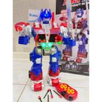 Uzaktan Kumandalı Dev Boy Optimus Prime Bumblebee Transformer Mermi ve Disk Atan Oyuncak Robotlar - Mavi - Kırmızı