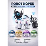 Uzaktan Kumandalı Eğitici Interaktif Akıllı Robot Köpek 3+ Yaş İçin Şarjlı Beyaz Plastik Tasarım