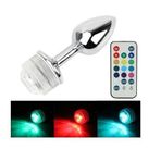 Uzaktan Kumandalı Led Işıklı Küçük Boy Çelik Anal Plug - BDM091