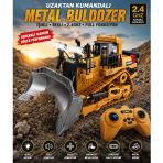 Uzaktan Kumandalı Metal Buldozer Işıklı Sesli 2.4Ghz Full Fonksiyon Profesyonel İş Makinesi