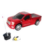 Uzaktan Kumandalı Pick Up Araba Full Fonksiyon Şarjlı Işıklı Kutulu Kasalı Model Araba 1:16 Ölçek (KIRMIZI)