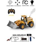 Uzaktan Kumandalı Sarj Edilebilir Buldozer Kepçe Iş Makinası 2.4 Ghz Buharlı Işıklı - Kahverengi