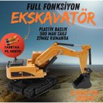 Uzaktan Kumandalı Şarjlı Işıklı Kepçe Ekskavatör - Kahverengi