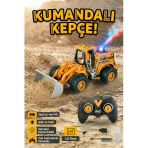 Uzaktan Kumandalı Şarjlı Kepçe 1:22 Ölçek Gerçekçi Duman Çıkaran Işıklı Sesli Oyuncak İş Makinesi