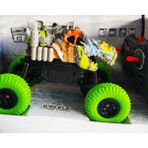 Uzaktan Kumandalı Şarjlı Off Road Jeep Dinazor Trex Figürlü Çift Motorlu Hediye Oyuncak - Yeşil