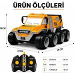 Uzaktan Kumandalı Suda Karada Gidebilen 8 Tekerli Amfibi Araba 25 cm - Turuncu
