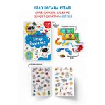 Uzay Boyama Kitabı - Oyun Hamuru Kalıbı ve 50 Adet Çıkartma Hediyeli 3 + Yaş