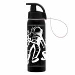 Uzay Desenli Askılı Matara 500 ml - Siyah