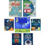 Uzay Hakkında Bilmen Gereken 100 Şey + Genç Astronotun El Kitabı + Atlas + Dünyanın Öbür Ucunda Ne Var? + Geceleri Gökyüzü + İnsan Vücudu Tiyatrosu + Sen ve Evren / 7 Kitap Set